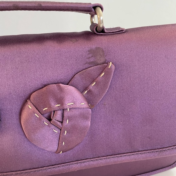 Auth Rare PRADA Satin Clutch - Picture 4 of 14